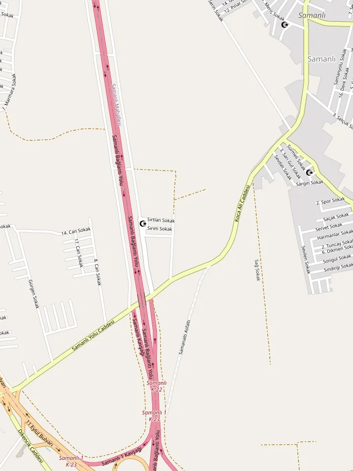 Static map preview of the Markaliste Bursa Branch location: Samanlı, 2. Saray Sk. No:2 D:A, 16100, 16270 Yıldırım/Bursa